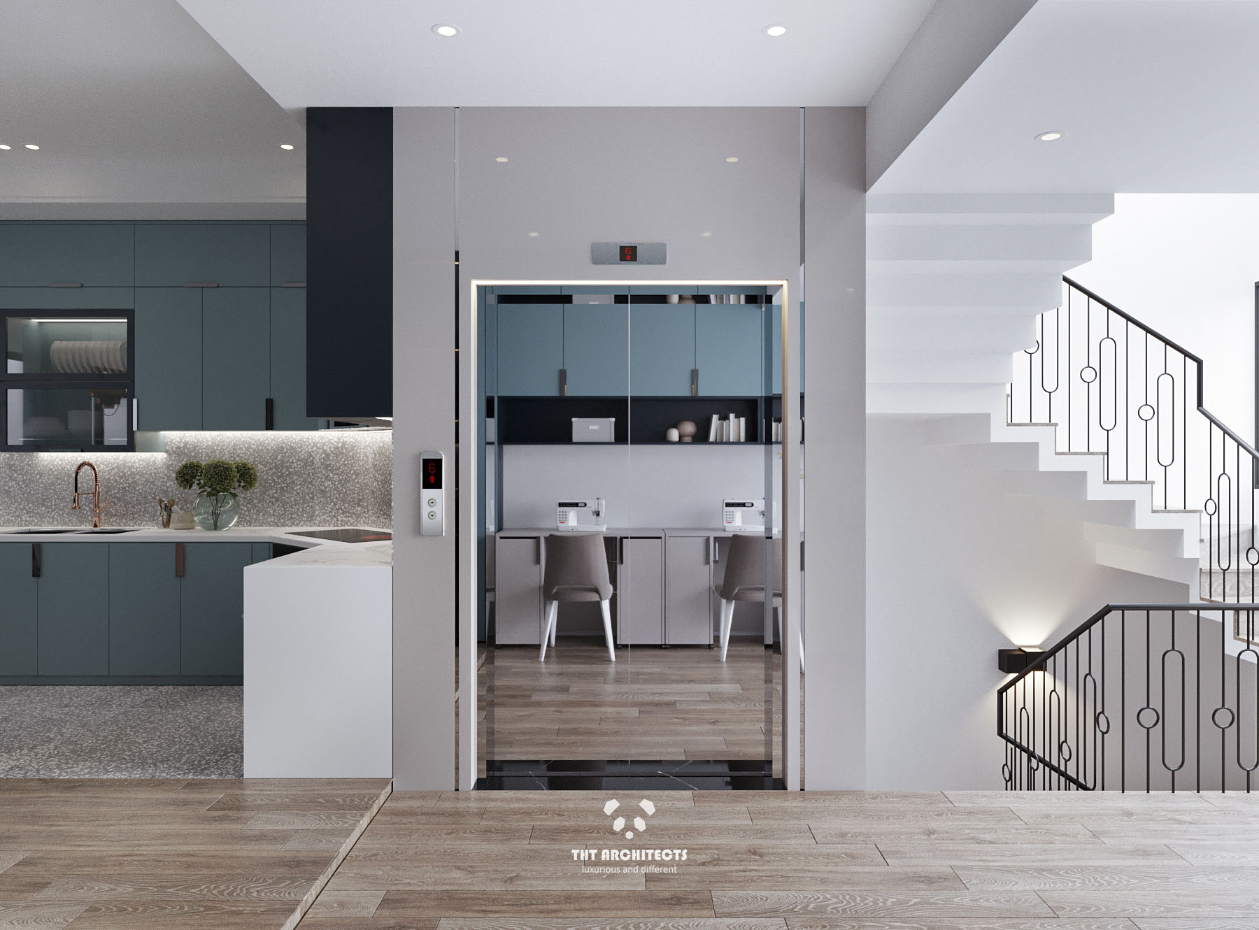 tht architects - Nhà chị Châu Đà Lạt - phòng bếp 05